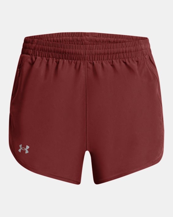 Women's UA Fly-By 3" Shorts in Red image number 4
